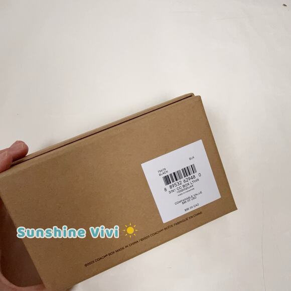 NEW COACH 75479 Black Calf Leather 3 In 1 Card Case Money Clip Gift Box - Picture 6 of 6